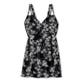 thumbnail image 4 of Swim 365 Women's Plus Size Loop-Strap V-Neck Tummy Control Two-Piece Swim Dress, 4 of 6