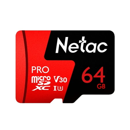 Netac 64GB Pro Micro SDXC TF Memory Card Data Storage V30/UHS-I U3 High Speed Up to