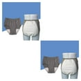 thumbnail image 2 of heritaly Comfortable and Durable Reusable Mens Incontinent Underwear Washable Briefs Pant 100CC Light Grey LLL 2Set, 2 of 5