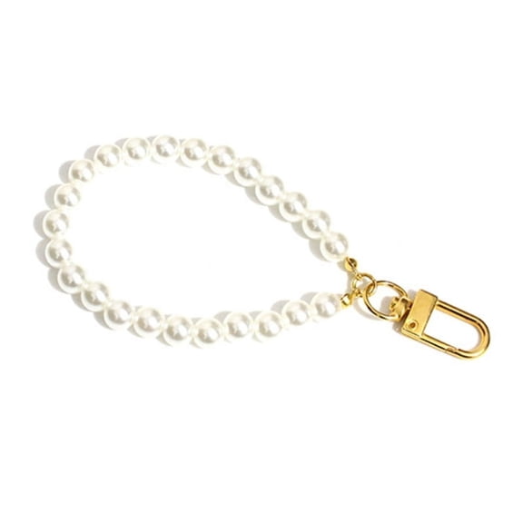 Imination Pearl Beads Keychain Wrist Lanyard Phonecase Charm Strap Fashion Lanyard Decoration for Keys Wallets Phonecase