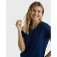 thumbnail image 6 of Hanes Essentials Women's Cotton V-Neck T-Shirt Navy L, 6 of 10