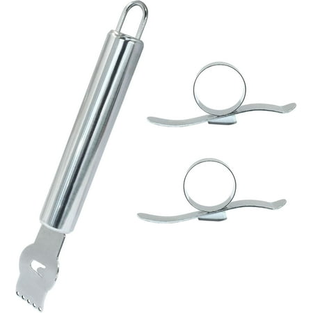 

HYKE 2Pcs on Peeler Tool and 2Pcs Orange Rind Peeler Tool Stainless Steel Bar on Zest Peeler with Channel Knife on Grater Zester for Cocktail Kitchen