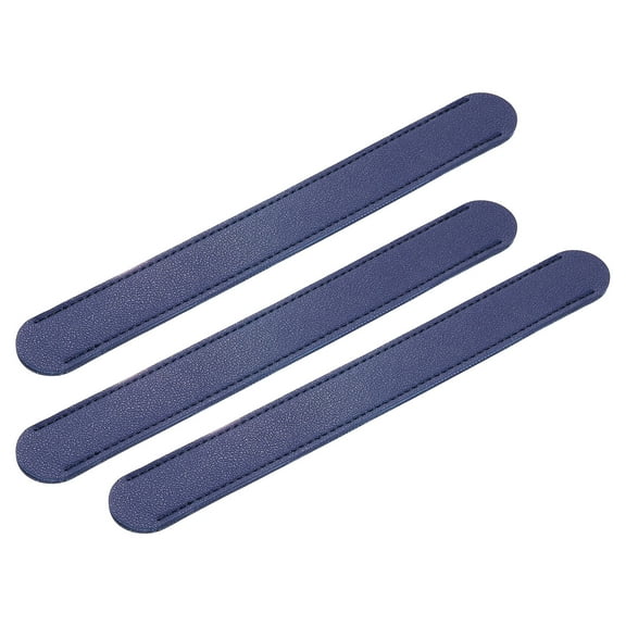 Uxcell 3 Pack Handbag Handle Leather Wrap Cover, 8.8 Inch Purse Grip Protector PU Leather Shoulder Strap Pad for Handbags Suitcase Travel Bags Strap Making Supplies, Blue