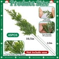thumbnail image 2 of THOPBPRK 60 Pcs Christmas Artificial Pine Branches with Red Berry Stems, 10.5" Faux Evergreen Norfolk Pine Cypress Leaves Stems, Fake Foliage Pine Needles Picks for DIY Craft Garland Home Decor, 2 of 8