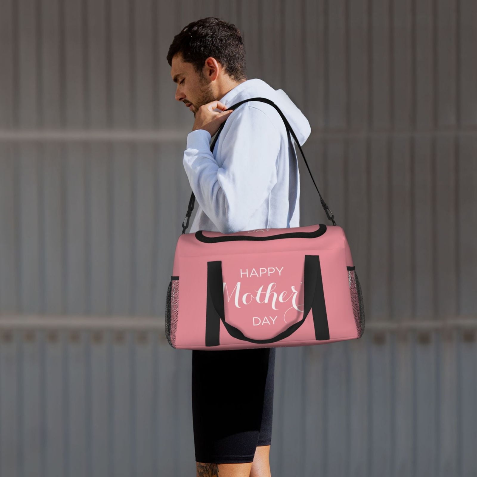 Fuzoiu Happy Mother's Day Print Travel Duffle Bag,Carry On Tote Bags,Duffel Bag,Sport Gym Bag, Hospital Bag for Labor and Delivery, Overnight Bag,Luggage Bag