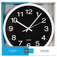 thumbnail image 2 of Hauz - Round Wall Clock, 12" Diameter, Quartz Precision, Black, 2 of 4