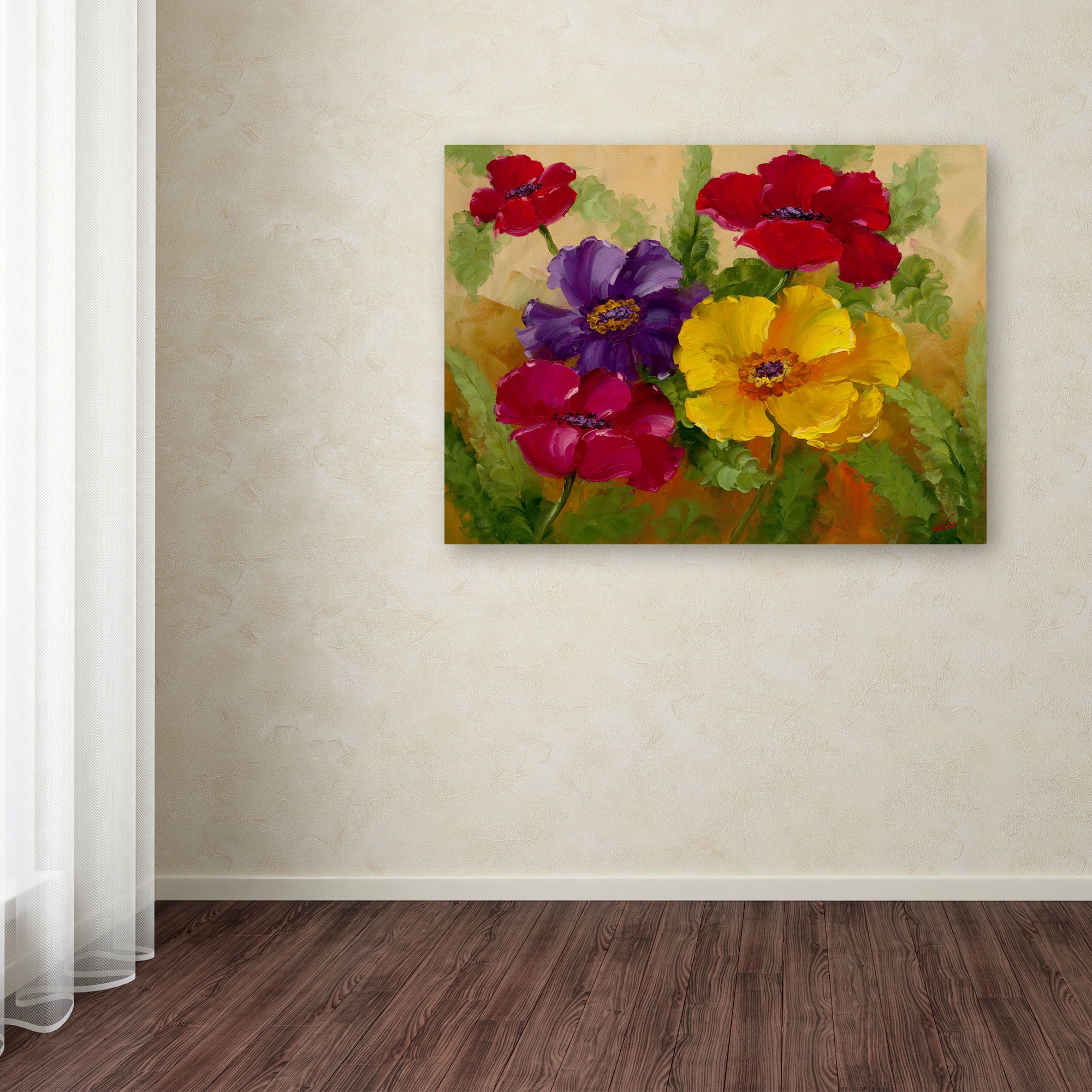 Trademark Fine Art "Flowers" Canvas Art by Rio