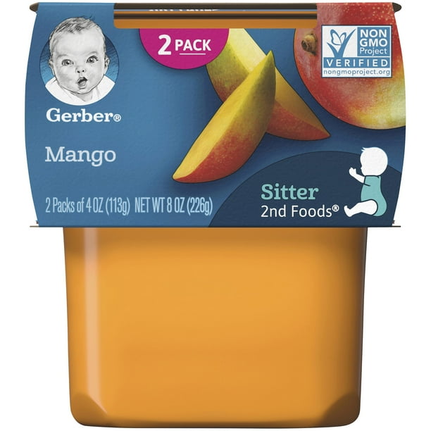 Gerber 2nd Foods Stage 2 Baby Food Mango 4 Oz Tub 2 Count Walmart Com