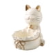thumbnail image 4 of Estatua de gato de la suerte de resina para decoración del hogar, organizador de escritorio, bandeja de almacenamiento Crema, 4 of 9