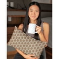 thumbnail image 2 of Plutus Brands Brown Plutus Eyelashes Dot Luxury Throw Pillow 12 in x 20in, Double Sided 12" x 20", 2 of 2