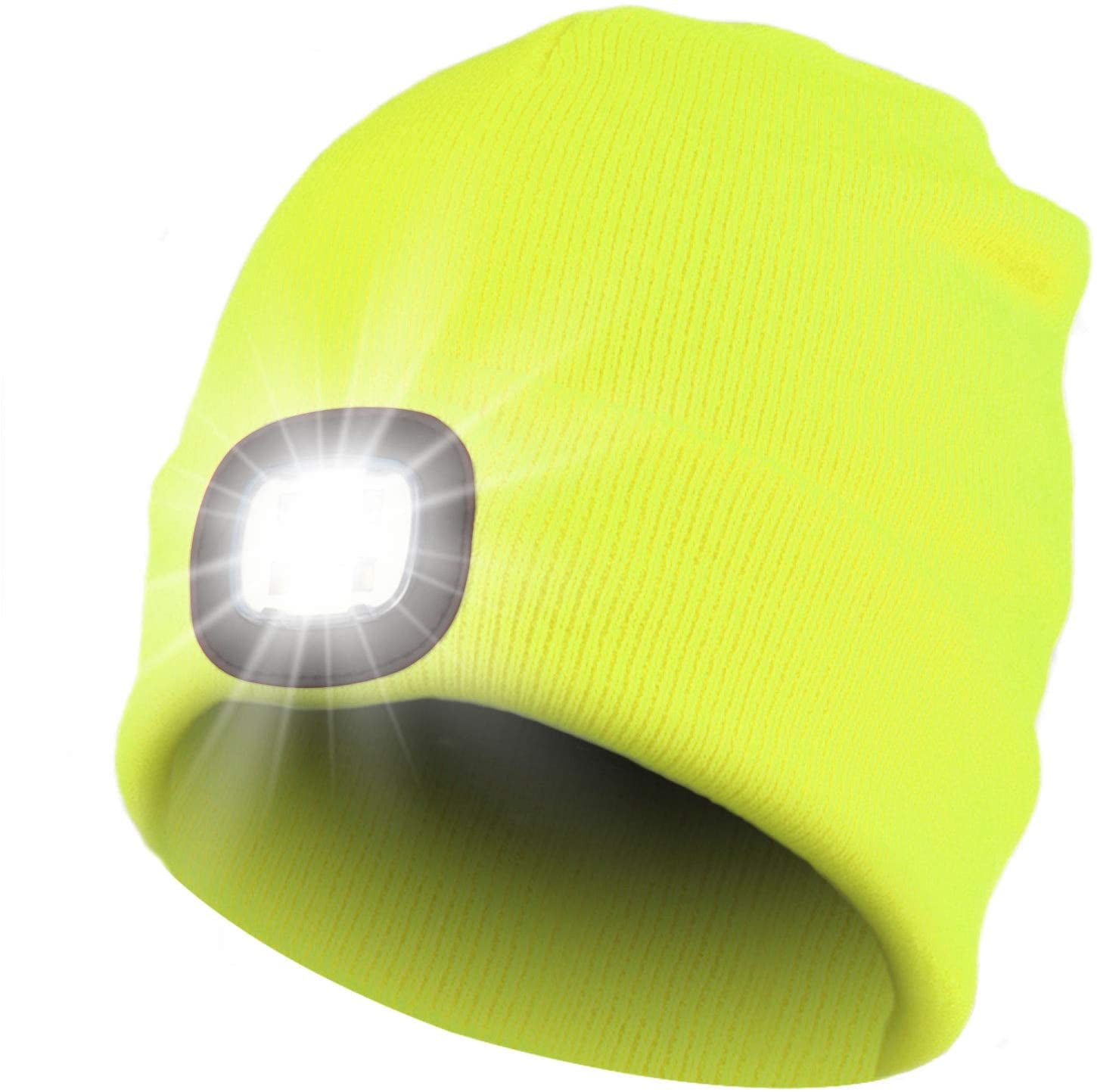 RIDEIWAKE Beanie Hat for Women Men with Light LED Headlamp Rechargeable