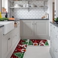 thumbnail image 3 of Kitchen Rug Mat Gnome, Set of 2, Anti-Fatigue Non-Skid Washable Kitchen Runner Rugs, Tree Buffalo Plaid Soft Comfort Rug for Kitchen, Floor Home, Front of Sink, Laundry, 3 of 6
