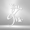 thumbnail image 4 of You and Me Quote Steel Sign Laser Cut Powder Coated Home & Office Metal Wall Decor Multiple Sizes & Colors, 4 of 5