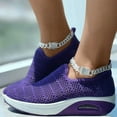 thumbnail image 2 of Mepaouo Walking Shoes for Women Air Cushion Slip on Sneakers Breathable Mesh Platform Sock Shoes, 2 of 7