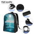 thumbnail image 5 of Fuzoiu Turquoise Ocean Reflection Print Laptop Backpack,Work Business Backpacks, Large Capacity Nurse Bag College Bookbag for School, Waterproof Casual Daypack for Travel, 5 of 8