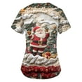 thumbnail image 5 of Garbnen Thanksgiving Scrub Tops Women Funny Xmas Printed V Neck Short Sleeve Fall Women's Scrub Tops Nurse Uniforms with Pocket S-5XL, 5 of 5