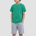 thumbnail image 2 of NIEWTR Baby Toddler Boy Clothes Summer Outfits 6 12 18 24 Months Patchwork Short Sleeve T Shirt & Shorts Sets with Pockets For 2t 3t 4t 5t 6t Children's Day Gift 2PCS Set ,5-6 Years, 2 of 4