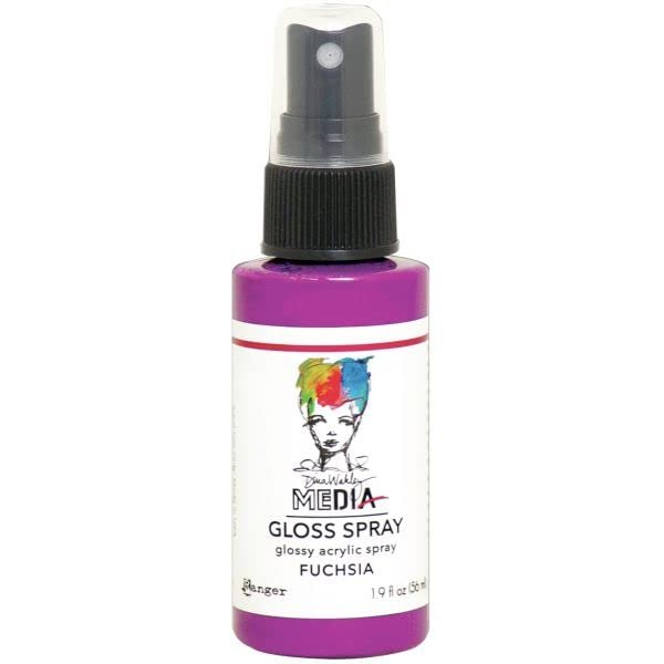 Trebbies Dina Wakely Glossy Acrylic Media Spray Bundle - 38 Color Mega Spray Bundle - Glossy Acrylic Media Spray Detail Sticks