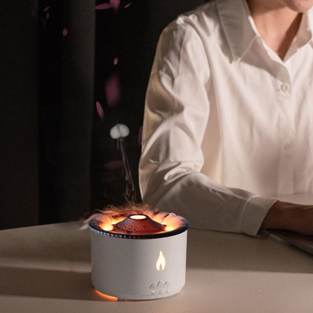 Difr De Llama De Aceite Esencial, Humidificador De Aire, Luz LED Nocturna Para Viajes Baoblaze Humidificador portátil