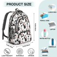 thumbnail image 5 of Cow and Spot White Pattern Cute School Backpack Bag with Padded Back and Adjustable Shoulder Straps 16.9 X 12.6 X 5.9 Inches, 5 of 5