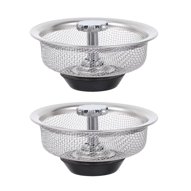 SKISUNO 2Ud Accesorio Cocina Para Fregadero Con Tapón Inoxidable Plata