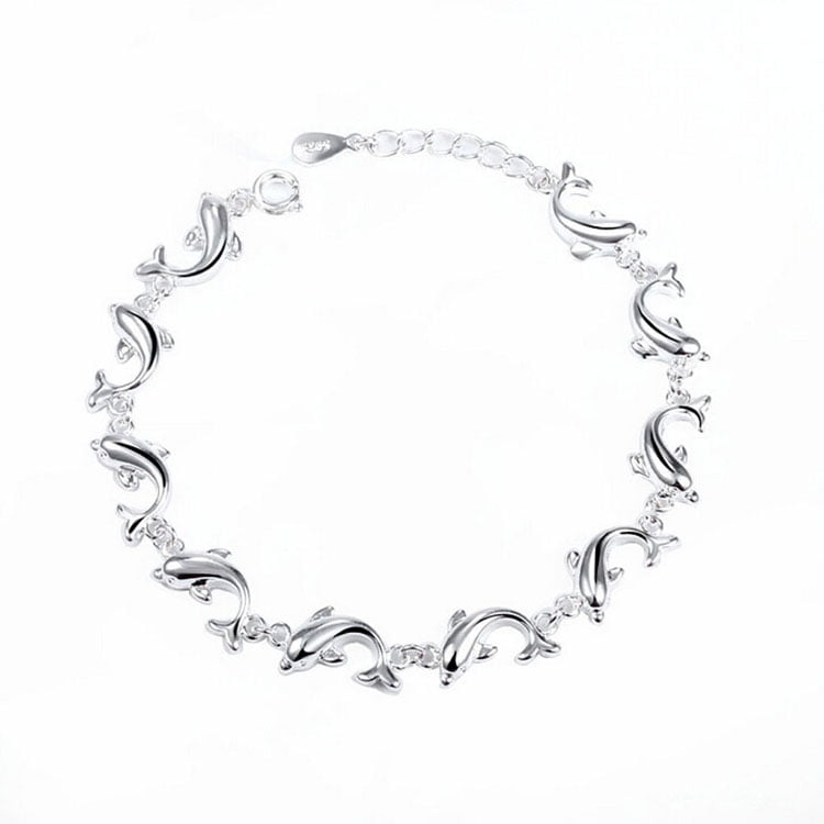 AkoaDa New Fashion Anklet Bracelet with Dangling Charms of Dolphins Jewelry for Women