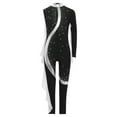 thumbnail image 2 of iixpin Full Body Leotard for Kids Girls Gymnastics Ballet Unitard Catsuit Bodysuit Dance One Piece Jumpsuit Black 16, 2 of 4