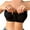 Black, variant on Strapless Bras for Women Front Hook Closure Bandeau Top Back Crossing Multi-straps Stretchy Non-slip Push up Design for Large Breasts Wireless Seamless Comfy Tube Bra White L