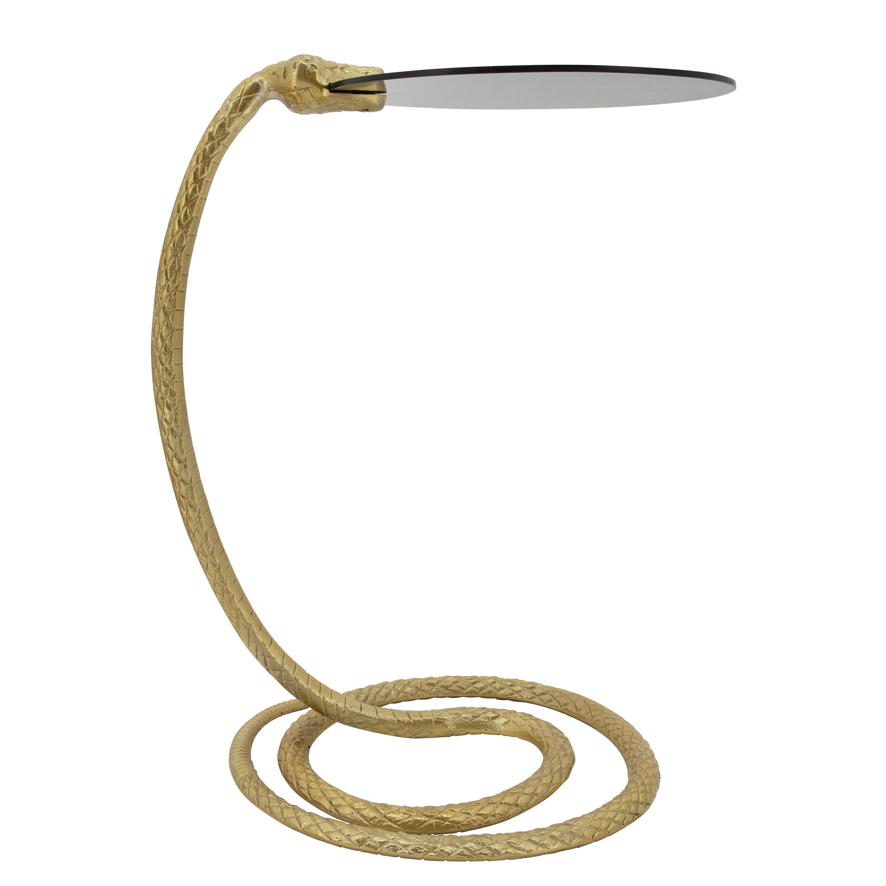 Sagebrook Home Side Table W/ Snake Legs, Gold