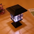 thumbnail image 3 of UPOUART Solar Post Light Outdoor Lamp For Garden Black With White Light Easy Installation Safe For Daily Use, 3 of 7