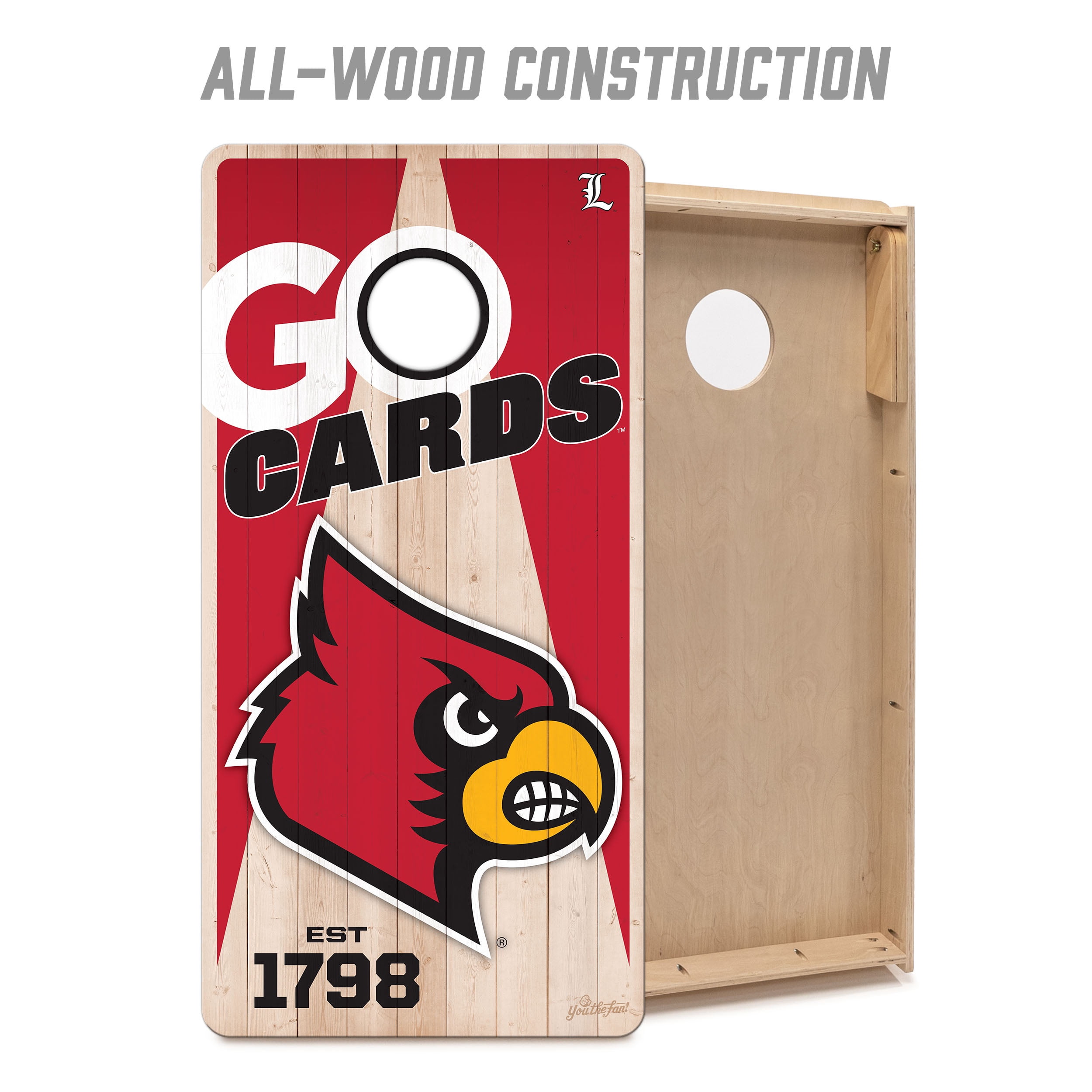 YouTheFan NCAA Louisville Cardinals 2' x 4' Cornhole Game No Bags