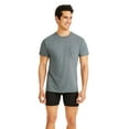 thumbnail image 5 of Hanes Men's Cotton Pocket T-Shirt Pack with Odor Control, Moisture-Wicking, Black/Grey, 6-Pack, 5 of 8