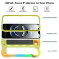 thumbnail image 5 of Allytechgroup Military-Grade Phone Case for Apple iPhone 16e, Heavy Duty iPhone 16e Cover with 360° Ring Kickstand, Shockproof TPU+PC Bumper, Raised Edges, Drop Protection, Colorful Green, 5 of 5