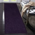 thumbnail image 2 of Home Queen Solid Beige Color Custom Size Runner Area Rugs Purple - 2'6" x 40', 2 of 2
