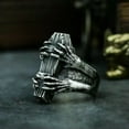 thumbnail image 4 of K-KED Vintage Personalized Men's Handmade Old Coffin Skull Finger Rings Size 7-15-7-Polishing Silver, 4 of 6