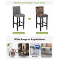 thumbnail image 3 of Retro Brown Door Bar Stool Covers Set of 6, Country Vintage Wooden Door Stretch Washable Bar Chair Covers with Backs, Removable Pub Counter Height Chair Cover for Kitchen Dining Room Cafe, 3 of 7