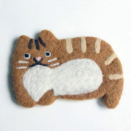 

TKing Fashion Wool Coasters- Set Of 4 Wool-Felt Cat Shape-Coasters -Gifts For Cat Lovers-Coaster Set-Funny Drink-Coasters - Multi-color