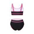 thumbnail image 5 of Dresfit Women's Mesh Tie Side Two Piece Bikini - Padded Wireless Sexy Swim Set Dark Gray L, 5 of 5