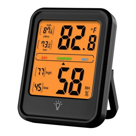

Yabuy Digital Hygrometer Thermometer Indoor Temperature and Humidity Gauge Monitor Meter with LCD Display for Home Bedroom Office Greenhouse