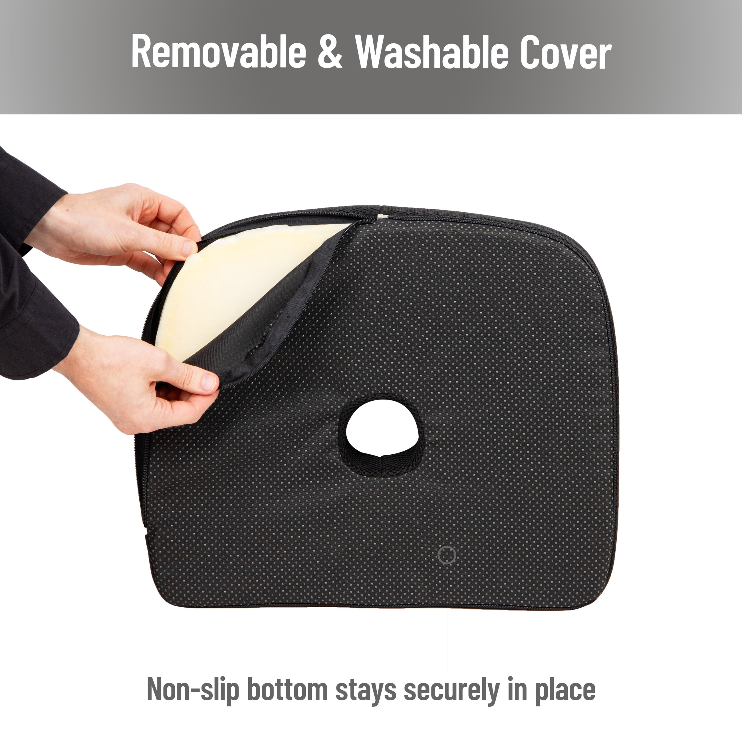 Mind Reader Office Chair Cushion, Ergonomic, Orthopedic, Portable, Car, Memory Foam