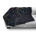 thumbnail image 3 of Constellation Soft Flannel Fleece Blanket, Colorful Astronomic Illustration Science Ursa Major Minor Polaris Celestial, Cozy Plush for Indoor and Outdoor Use, 60" x 80", Multicolor, by Ambesonne, 3 of 6