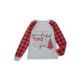 thumbnail image 6 of Matching Family Christmas Pajamas Family Pjs Tops Plaid Pants Matching Holiday Pajamas Set, 6 of 10