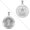 Silver, variant on Saint Christopher Doubledside ARMY Religious Medal - 2/3 Inch Size of a Dime - Sterling Silver
