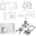 thumbnail image 1 of Cerrojo pequeño y cerradura de metal básico, hebilla de puerta, pestillo de puerta de seguridad, perilla, cerraduras de cobertizo para armarios, puerta de cajón de armario JFHHH pequeña, 1 of 5