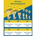 thumbnail image 2 of Kit para colgar cuadros Uniclife de 152 piezas, ganchos de alta resistencia, 2 of 8