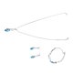 thumbnail image 1 of Collar Azul Pendientes Pulsera, Artesanía Fina aleación Romántica Collar Pulsera Pendientes Kit Juego De 3 Piezas Para Boda, 1 of 7