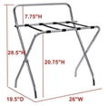 thumbnail image 4 of Drevy - Metal Foldable Luggage Rack, Suitcase Stand with Back, Chrome/Black, 4 of 4
