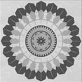 thumbnail image 1 of Ahgly Company Tapis d'Intérieur Lavable en Machine Carré Gris Fumé Transitionnel, 5 Pieds Carré, 1 of 7