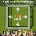 thumbnail image 5 of YOKWOK 10x10ft Outdoor Dog Kennel Heavy Duty Metal Dog Pet Enclosure, with Galvanized Steel Fence and Metal Gate, UV Waterproof Sun Resistant Roof Cover and Secure Lock, 5 of 12