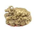 thumbnail image 4 of Brass Bull Statue, Easy To Clean Attracting Wealth Exquisite Bull Decor  For TV Cabinet, 4 of 8